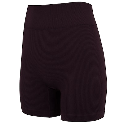 Short Feminino Oxer Canelado Sem Costura - Foto 1