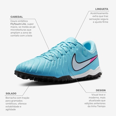 Chuteira Society Nike Tiempo Legend 10 Academy Adulto - Foto 2