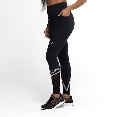 Calça Legging Feminina ASICS Recorte e Textura Alta Compressão - Foto 2