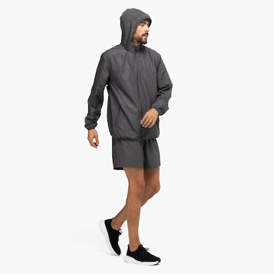 Jaqueta Corta-Vento Masculina Oxer com Capuz Tecido Plano Heat Embossed - Foto 3
