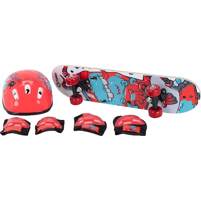 Skate Infantil Spin Monster com Kit Protetor Capacete + 1 Par de Cotoveleira + 1 Par de Joelheira - Foto 1