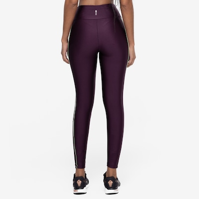 Calça Legging Feminina Oxer Brilho Vivo Lateral Cós Médio Média Compressão - Foto 2
