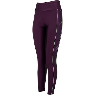 Calça Legging Feminina Oxer Brilho Vivo Lateral Cós Médio Média Compressão - Foto 6