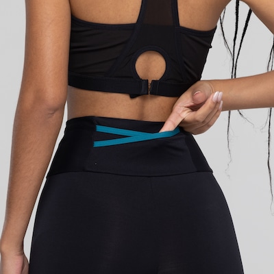 Bermuda Feminina Oxer Bolso Traseiro Cós Médio Alta Compressão - Foto 4