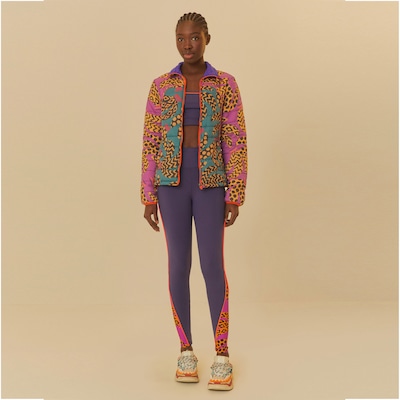 Jaqueta Feminina Farm Puffer Ethnic Bananas - Foto 3