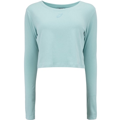 Blusa Cropped Feminina ASICS Manga Longa Cava Tradicional - Foto 1