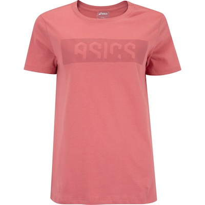 Camiseta Feminina ASICS Manga Curta Malha Cava Tradicional - Foto 1