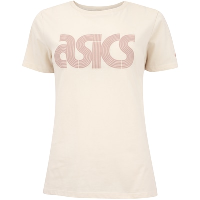 Camiseta Feminina ASICS Manga Curta Malha Cava Tradicional - Foto 1