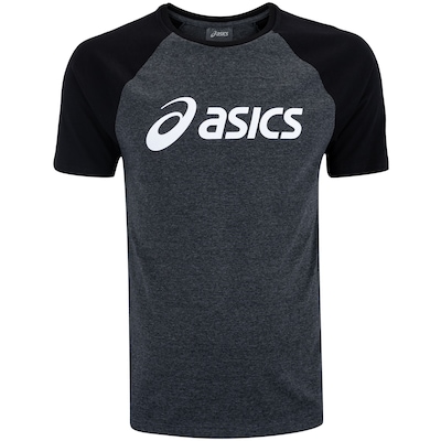 Camiseta Masculina ASICS Manga Curta Meia Malha Raglan - Foto 1