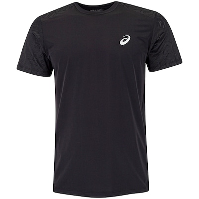 Camiseta Masculina ASICS Manga Curta Jacquard Anti Odor Cava Tradicional - Foto 1