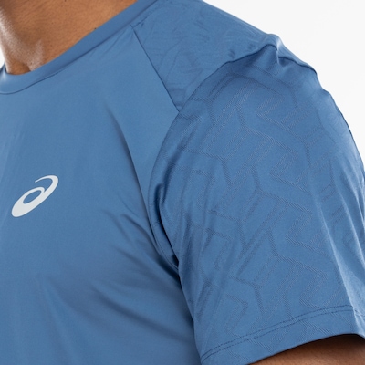Camiseta Masculina ASICS Manga Curta Jacquard Anti Odor Cava Tradicional - Foto 5