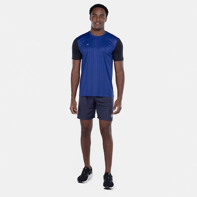 Camiseta Masculina Adams Manga Curta Embossed Futebol Dry - Foto 4