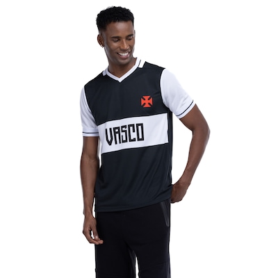 Camiseta do Vasco da Gama Masculina Retrô Anos 80 Dry - Foto 2