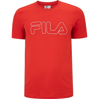 Camiseta Masculina Fila Manga Curta Letter Outline - Foto 1