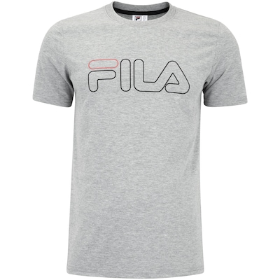 Camiseta Masculina Fila Manga Curta Letter Outline - Foto 1