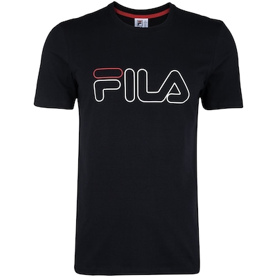 Camiseta Masculina Fila Manga Curta Letter Outline - Foto 1
