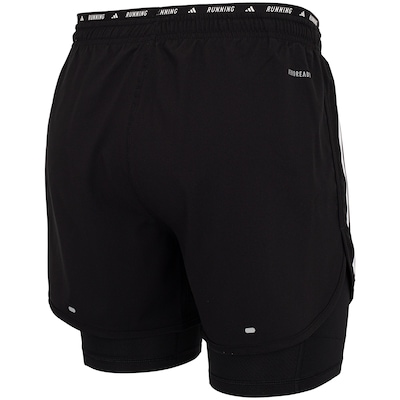 Bermuda 2 em 1 Masculina adidas Own The Run Excite 3 Stripes - Foto 2