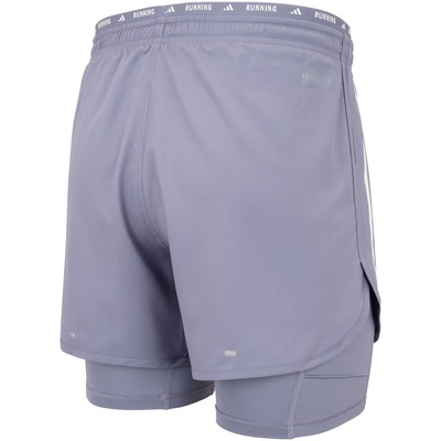 Bermuda 2 em 1 Masculina adidas Own The Run Excite 3 Stripes - Foto 2