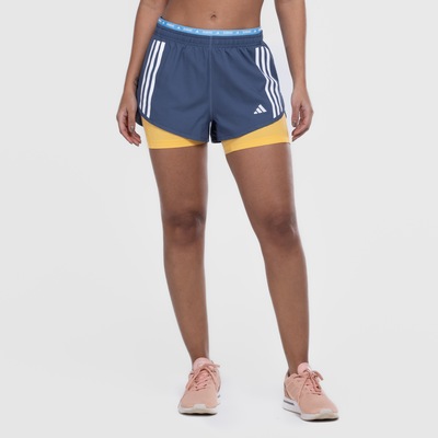 Short Feminino adidas Own The Run Essentials 3 Stripes 2IN1 - Foto 4