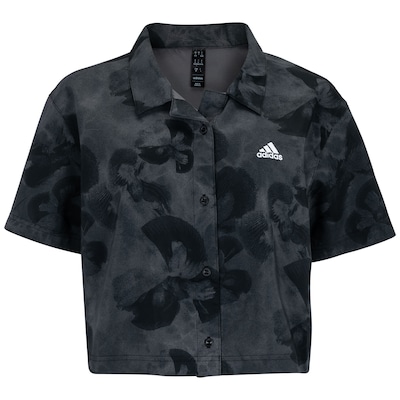 Camisa Cropped Feminina adidas All Over Print - Foto 1