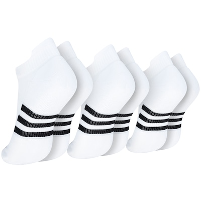 Kit de Meia adidas Cano Baixo 3 Pares Adulto - Foto 2