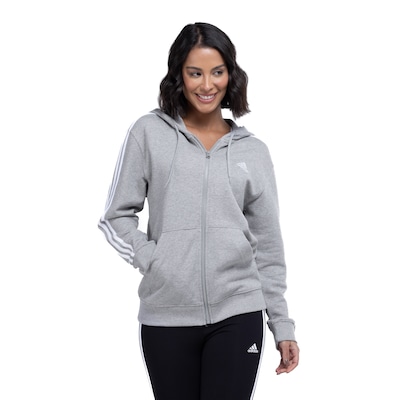 Jaqueta Feminina adidas com Capuz 3 Stripes - Foto 2