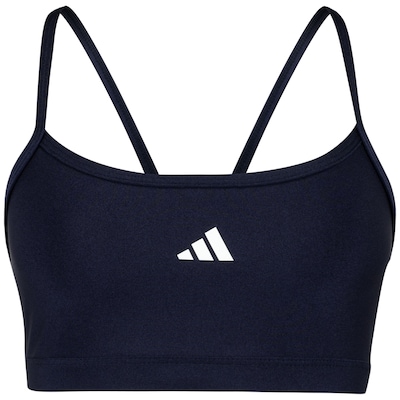 Top Fitness sem Bojo adidas Baixa Sustentação Latin Fit Solid Adulto - Foto 2