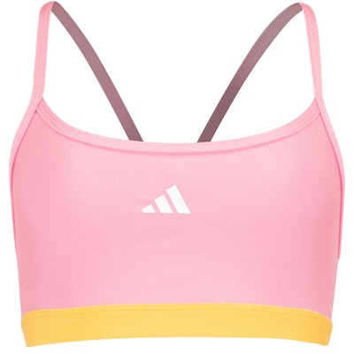 Top Fitness sem Bojo adidas Baixa Sustentação Latin Fit Solid Adulto - Foto 6