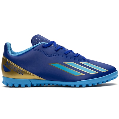 Chuteira Society adidas X Crazyfast 23 Club Messi Júnior - Foto 1