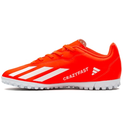 Chuteira Society adidas X Crazyfast 4 Club Júnior - Foto 3