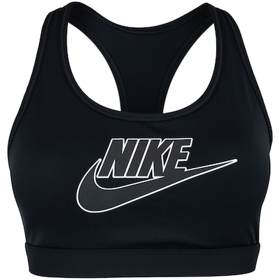 Top Fitness com Bojo Nike Média Sustentação Swoosh Futura BRA Adulto - Foto 1