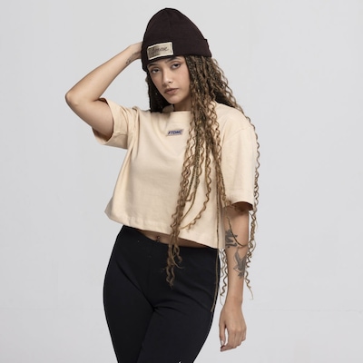 Blusa Cropped FTDNC Manga Curta Malhao - Foto 2