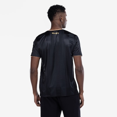Camiseta Seleção do Brasil CBF Masculina Jacquard - Foto 3