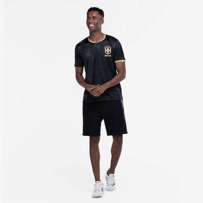 Camiseta Seleção do Brasil CBF Masculina Jacquard - Foto 4