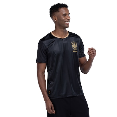Camiseta Seleção do Brasil CBF Masculina Jacquard - Foto 2