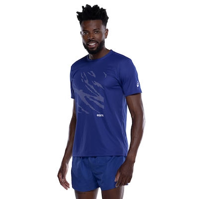 Camiseta Masculina ASICS Manga Curta Anti Odor Estampa Treino - Foto 2