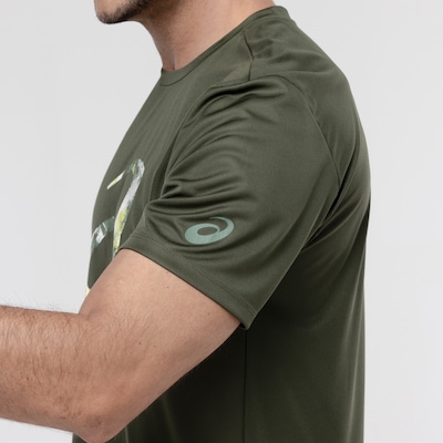 Camiseta Masculina ASICS Manga Curta Antiodor Estampa Treino - Foto 4