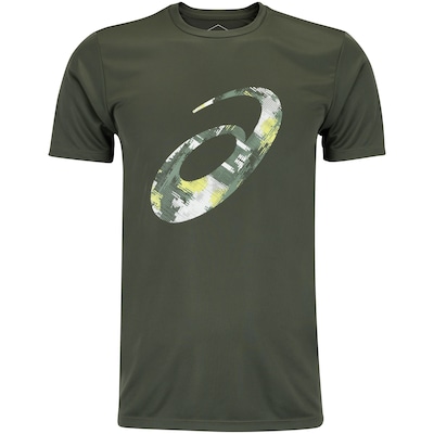 Camiseta Masculina ASICS Manga Curta Antiodor Estampa Treino - Foto 1