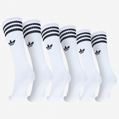 Kit de Meia adidas Originals Cano Alto Crew Solid 3 Pares - Foto 2