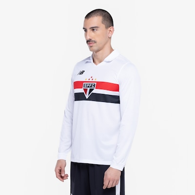 Camisa do São Paulo I 24 New Balance Masculina Manga Longa Torcedor - Foto 4
