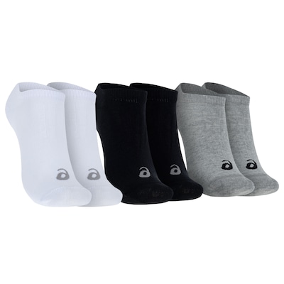 Kit 3 Pares de Meias Invisible Tamanho 34-38 Asics Adulto - Foto 1