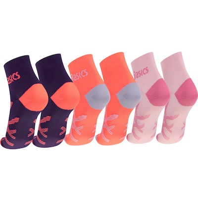 Kit 3 Pares de Meias ASICS Cano Baixo Quarter Tamanho 34-38 Adulto - Foto 2