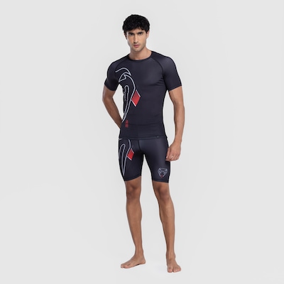 Camiseta Masculina Venum Manga Curta Rashguard Black Belt Dark - Foto 4