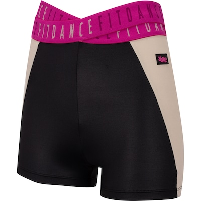 Short Feminino Fit Dance Transpassado Recortado - Foto 1