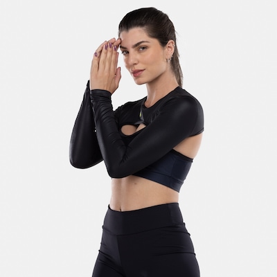 Blusa Cropped Feminina FitDAnce Cirre - Foto 4