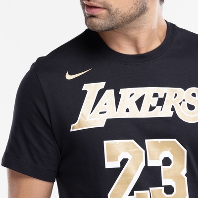 Camiseta do Los Angeles Lakers Nike Masculina Manga Curta Select - Foto 5