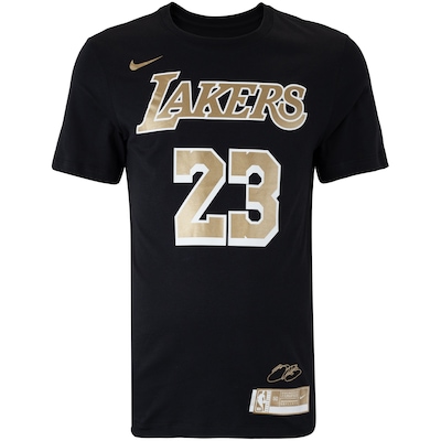 Camiseta do Los Angeles Lakers Nike Masculina Manga Curta Select - Foto 2