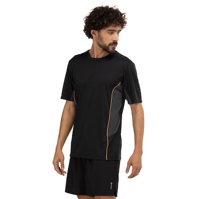 Camiseta Masculina Oxer Manga Curta Recorte com Vivo - Foto 2