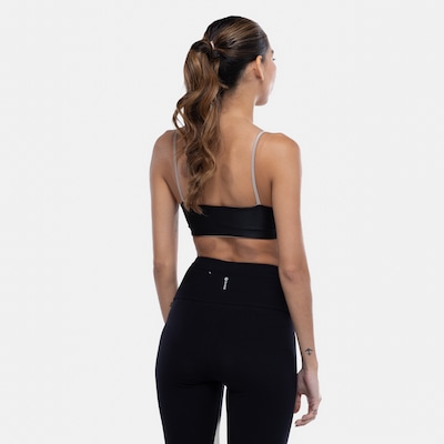 Top Fitness sem Bojo Oxer Baixa Sustentação Brilho Reversível Adulto - Foto 3