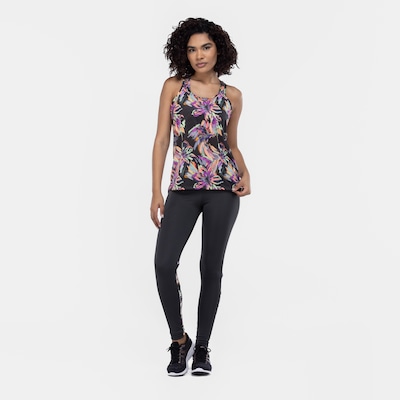 Camiseta Regata Feminina Oxer Alça Fina Floral Maxi II - Foto 4